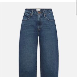 Frame Denim Dark Blue Barrel Leg Jeans NWT